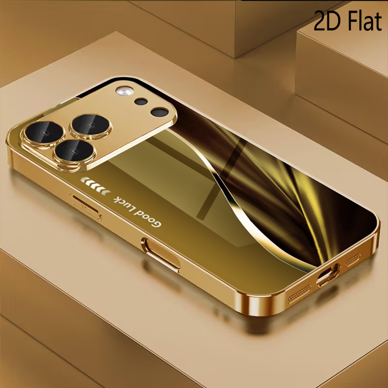 Phone Cases With Camera Cover - 리본 프린트 패턴 강화유리 디자인 아이폰16