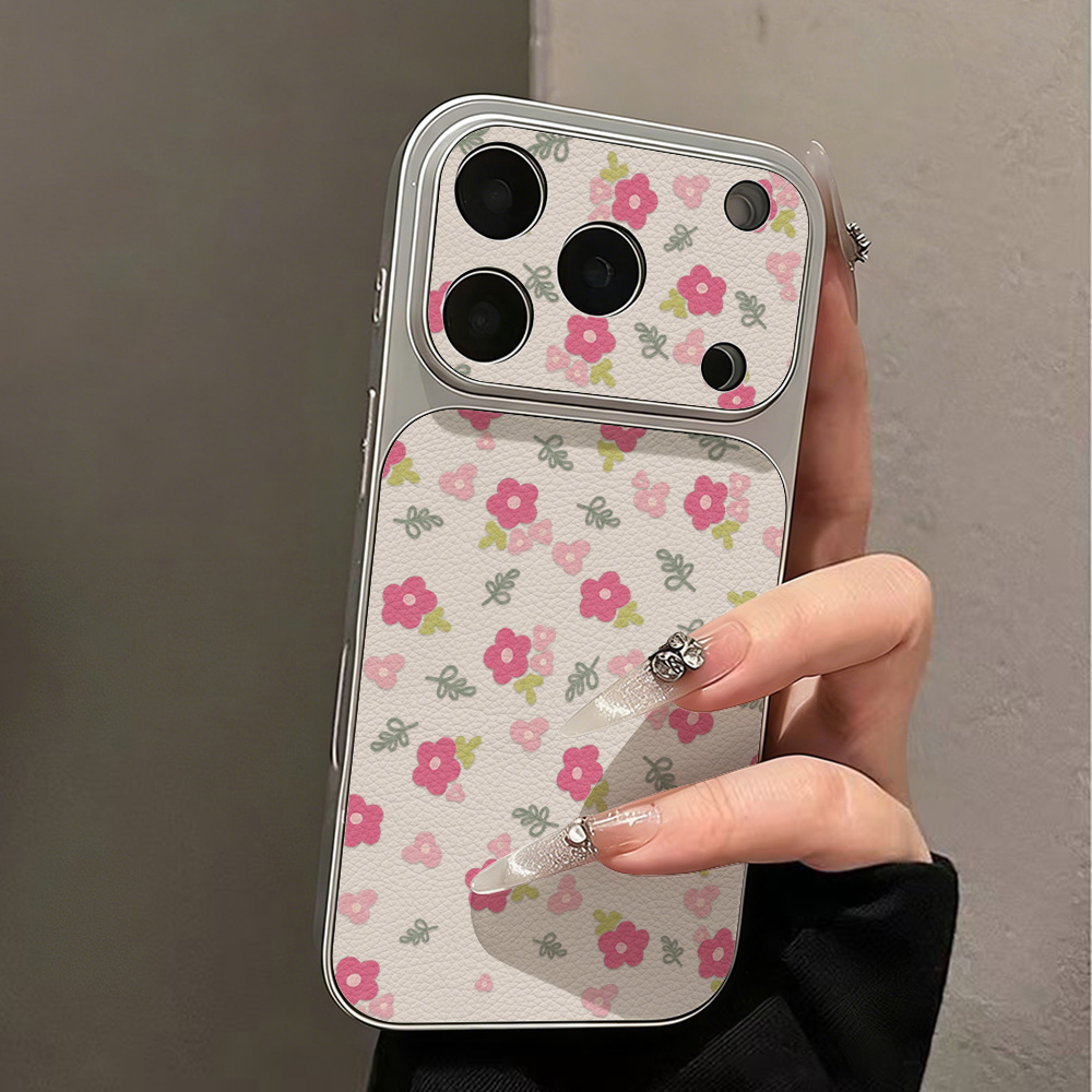 Phone Cases With Camera Cover - 럭셔리 INS 플라워 대형 창문형 폰