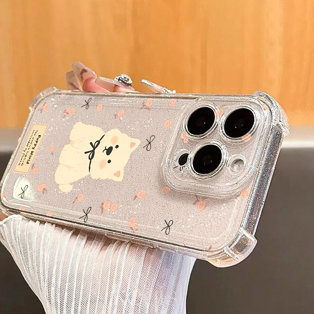 Glitter Shockproof Case - 귀여운 고글 TPU 글리터 폰 케이스