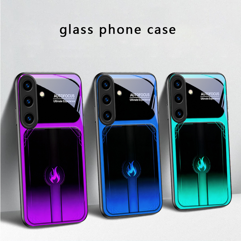 Phone Cases Purple - 눈부신 보라색 불꽃 무늬 삼성 갤럭시