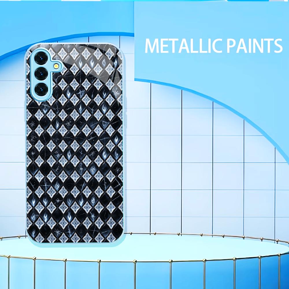 Phone Cases For Samsung Galaxy - 블랙 실버 체크무늬 s26 울트라 s25