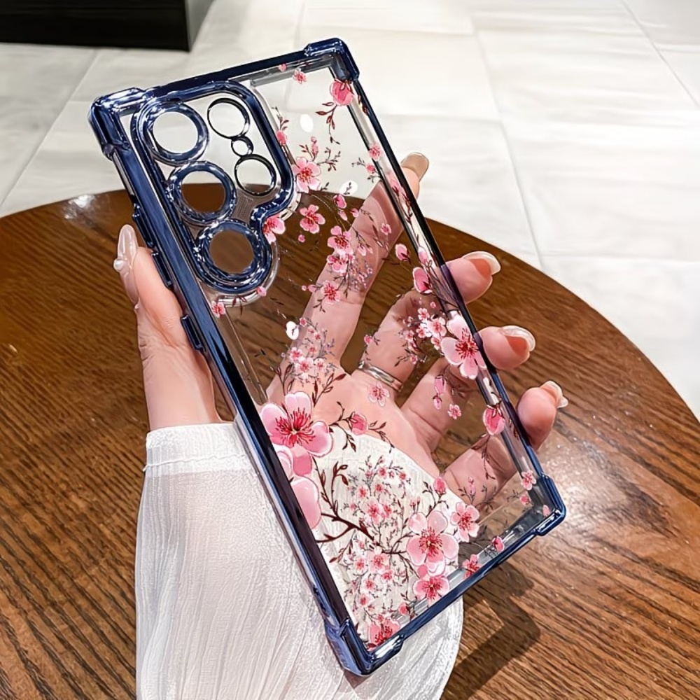 Phone Cases Samsung S25 Fe - 벚꽃 전기도금 사각 모서리 낙하 방지