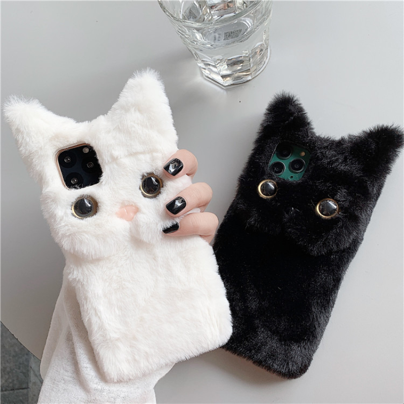 3D 귀여운 만화 고양이 털 플러시 폰 케이스 아이폰  - Phone Cases Iphone 17 Pro Max 리뷰 및 가격