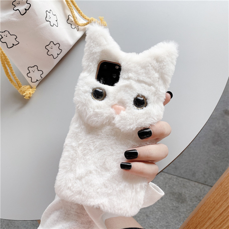 3D 귀여운 만화 고양이 털 플러시 폰 케이스 아이폰  - Phone Cases Iphone 17 Pro Max 리뷰 및 가격