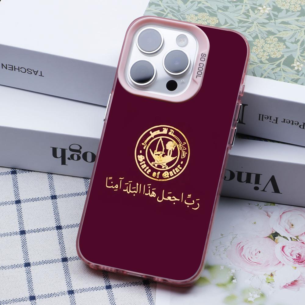 카타르 국기 핑크 반투명 휴대폰 케이스 (아이폰 17, - Phone Cases Qatar 리뷰 및 가격