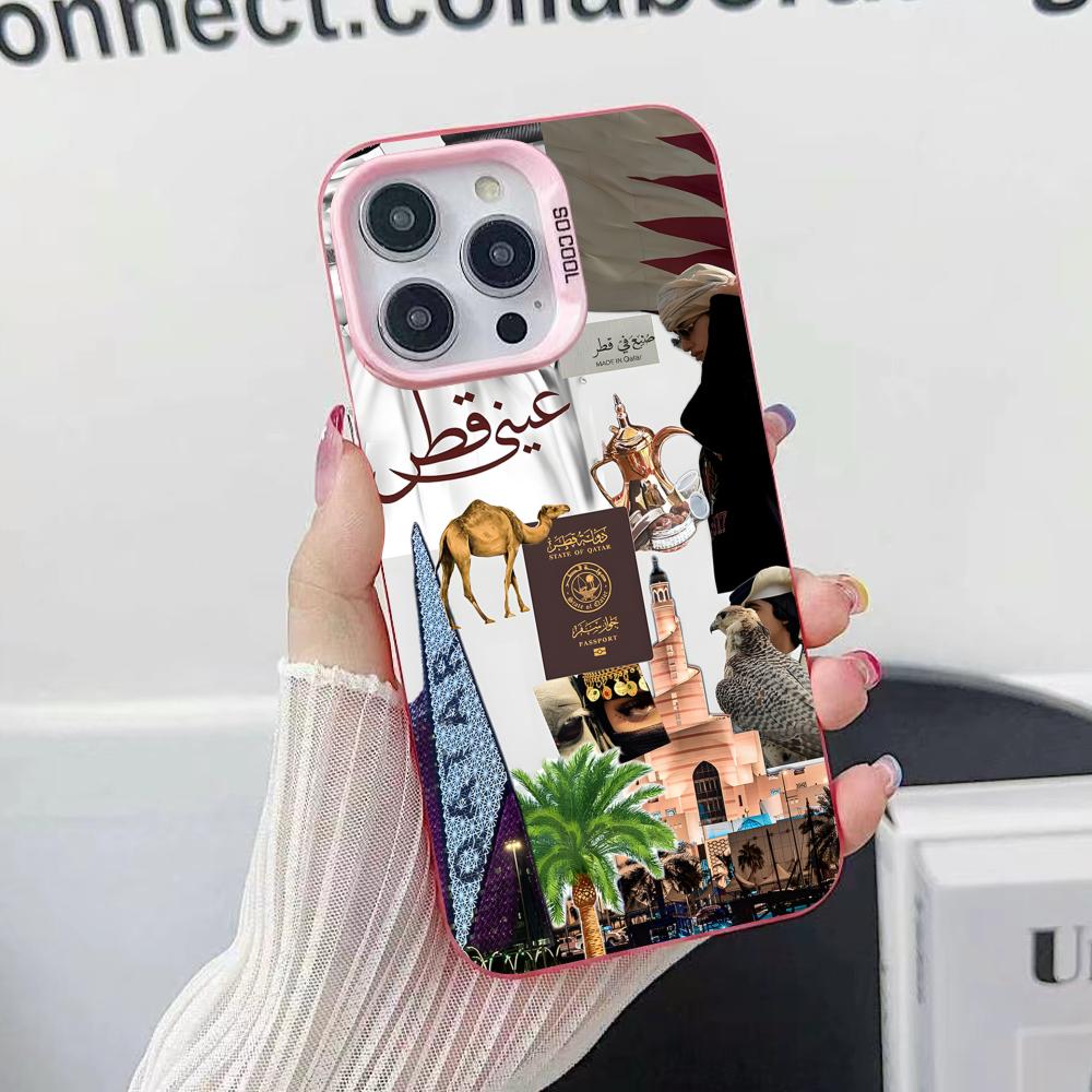 카타르 국기 핑크 반투명 휴대폰 케이스 (아이폰 17, - Phone Cases Qatar 리뷰 및 가격