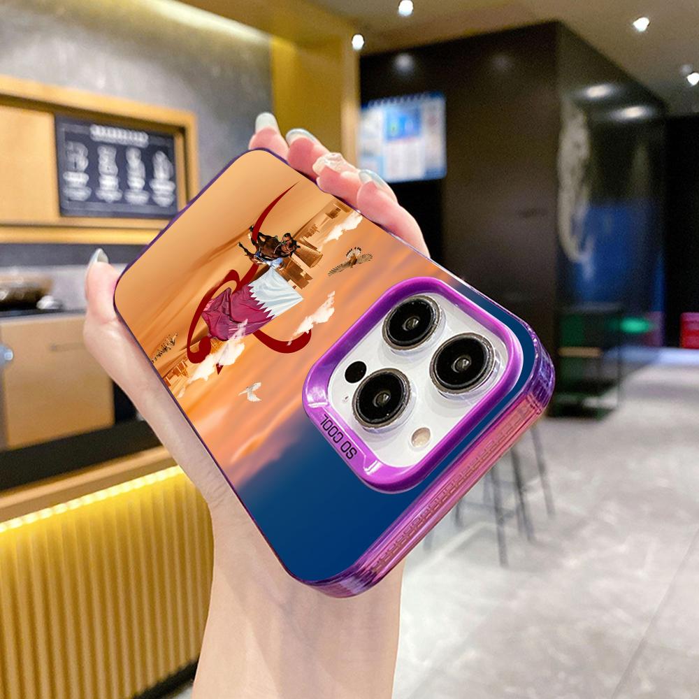카타르 국기 보라색 반투명 휴대폰 케이스 (아이폰 17 - Phone Cases Qatar 리뷰 및 가격