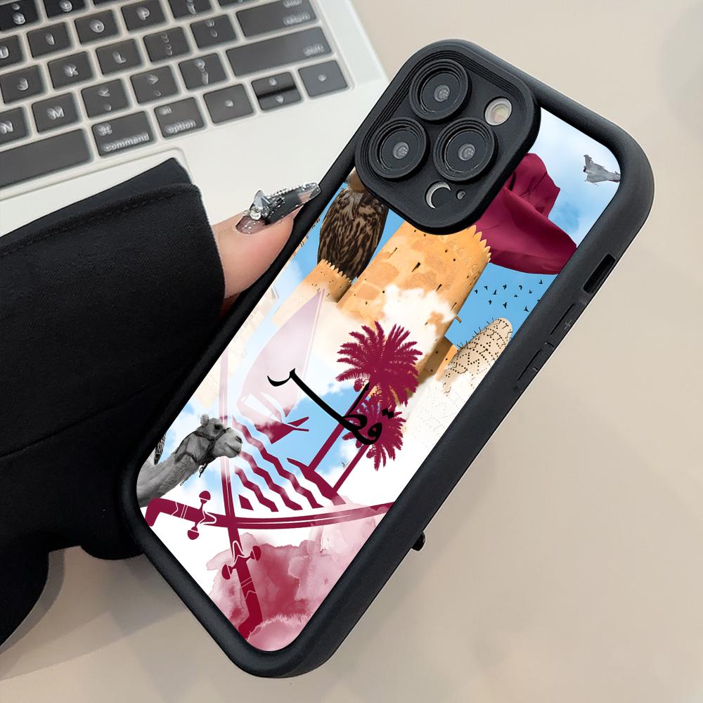 카타르 국기 디자인 TPU 두꺼운 휴대폰 케이스 (아이 - Phone Cases Qatar 리뷰 및 가격