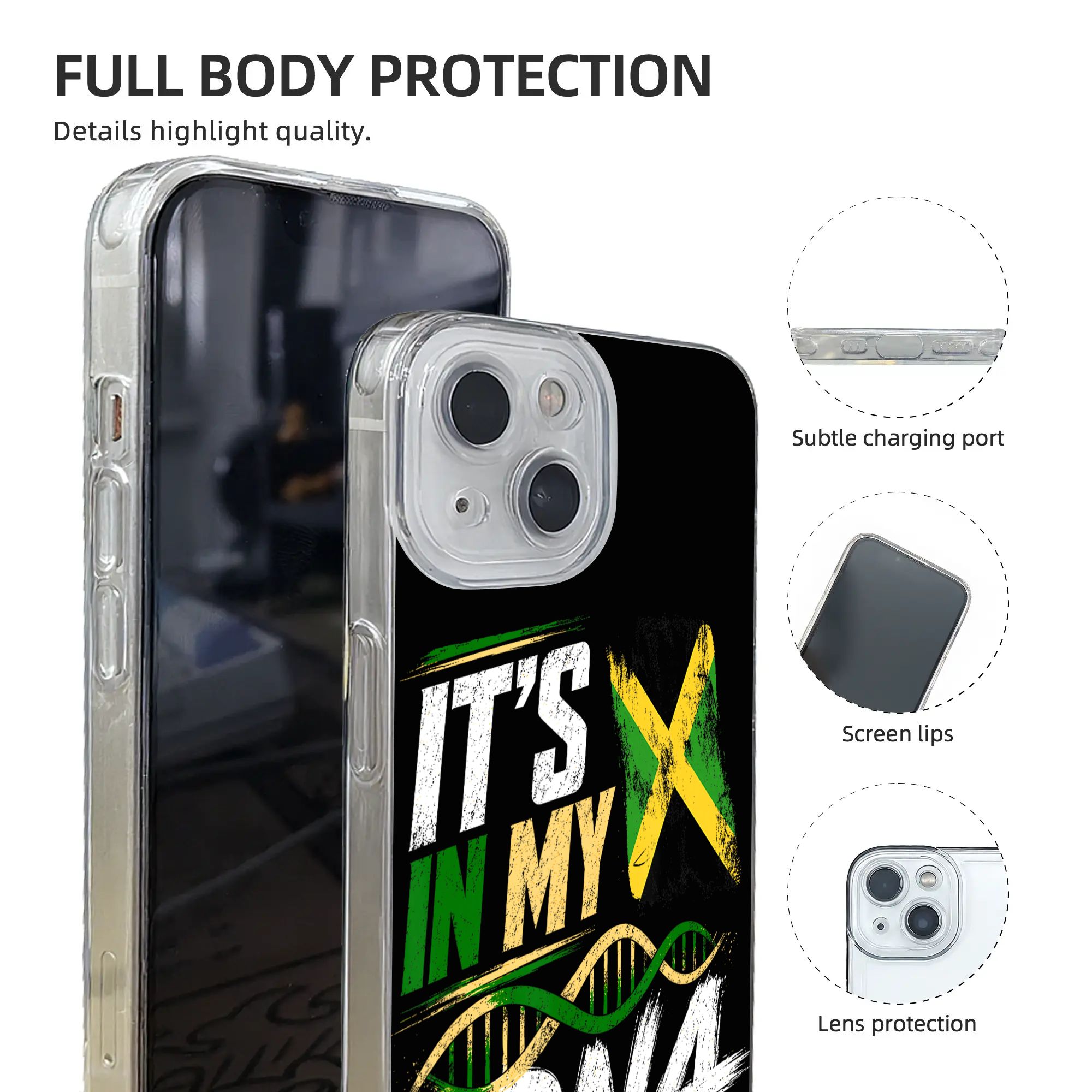 새로운 아머 범퍼 자메이카 DNA 자메이카 국기 디자인 - Phone Cases Jamaica 리뷰 및 가격