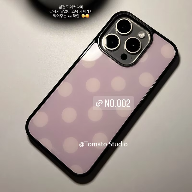 한국 패션 퍼플 물방울 무늬 드롭 글루 폰 케이스 삼성 - Phone Cases Purple 리뷰 및 가격