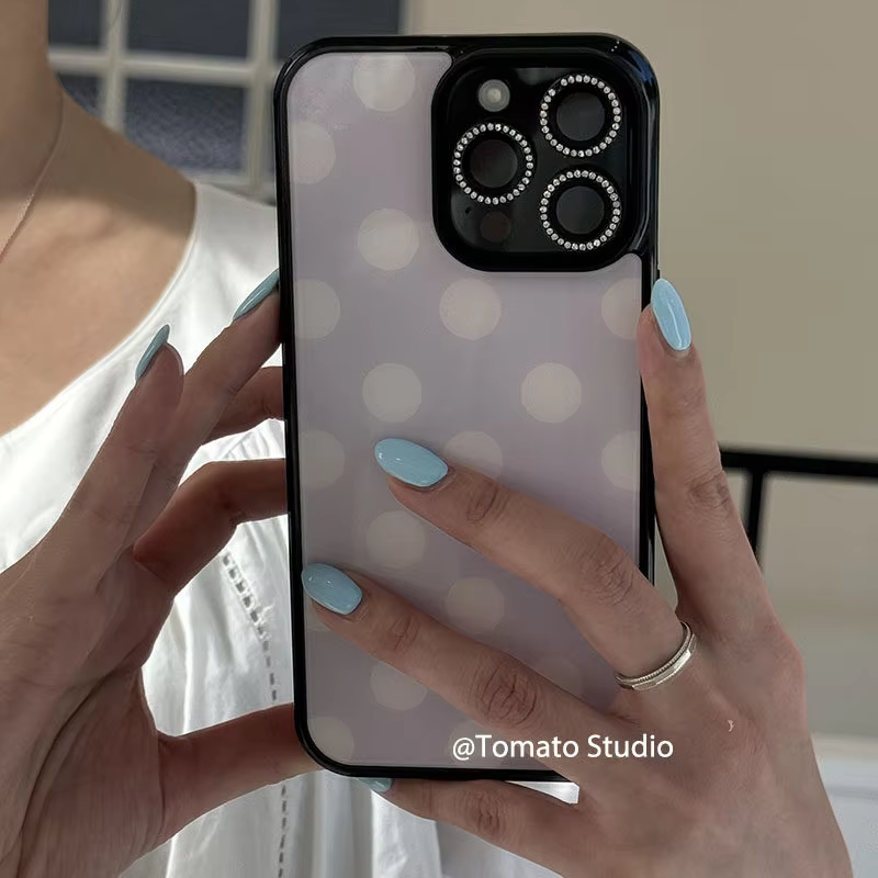 한국 패션 퍼플 물방울 무늬 드롭 글루 폰 케이스 삼성 - Phone Cases Purple 리뷰 및 가격