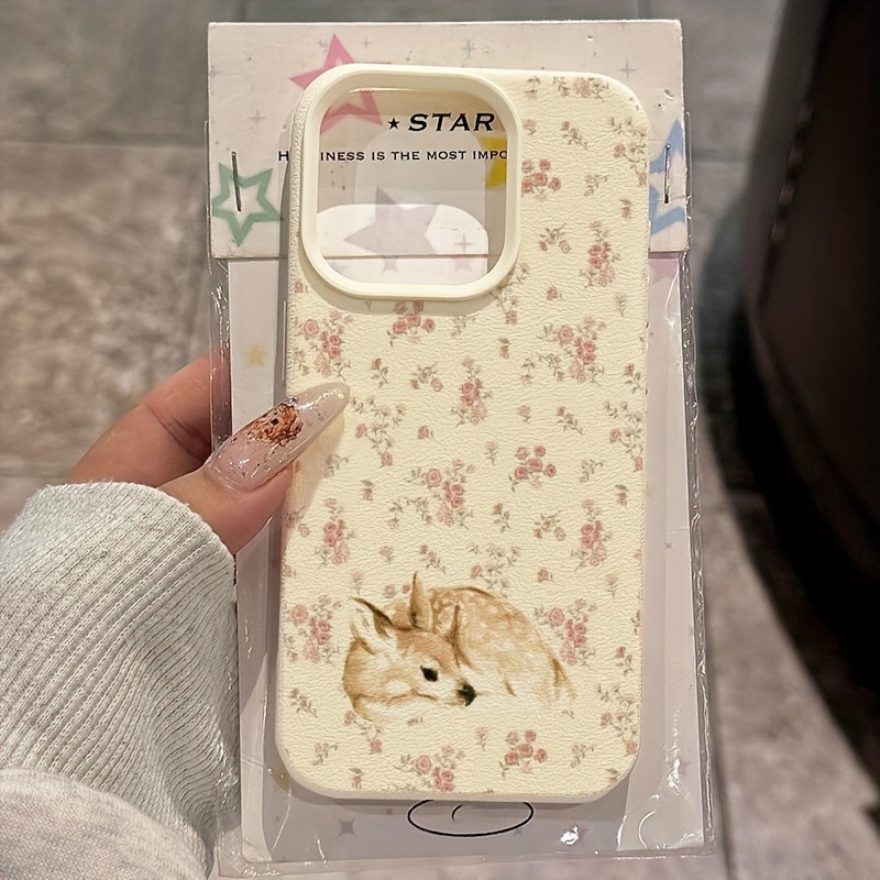귀여운 사슴과 꽃무늬 디자인의 리치 폰 케이스 (아이폰 - Phone Cases Art 리뷰 및 가격