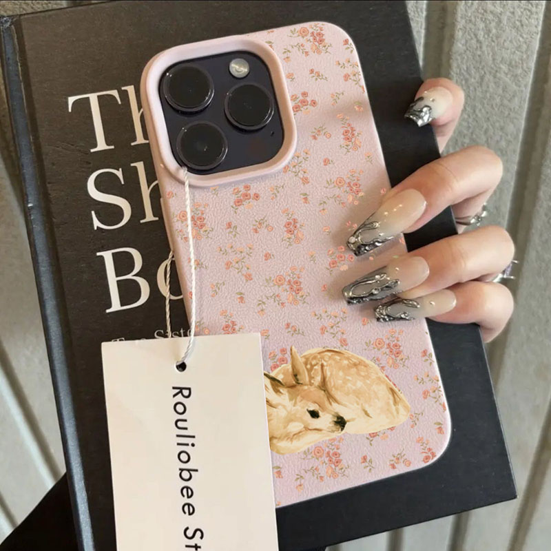 귀여운 사슴과 꽃무늬 디자인의 리치 폰 케이스 (아이폰 - Phone Cases Art 리뷰 및 가격