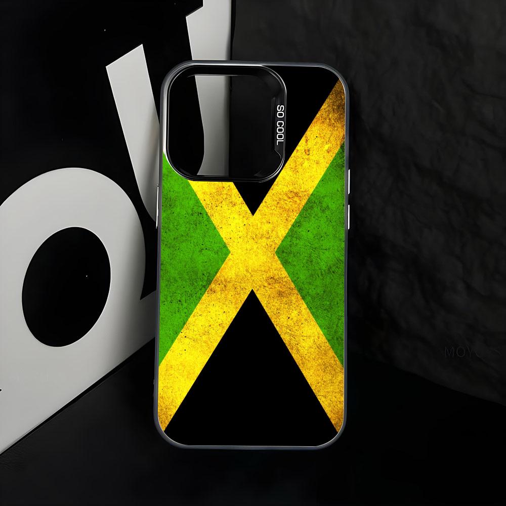 스포츠 자메이카 국기 풋볼 폰 케이스 무지개빛 TPU  - Phone Cases Jamaica 리뷰 및 가격