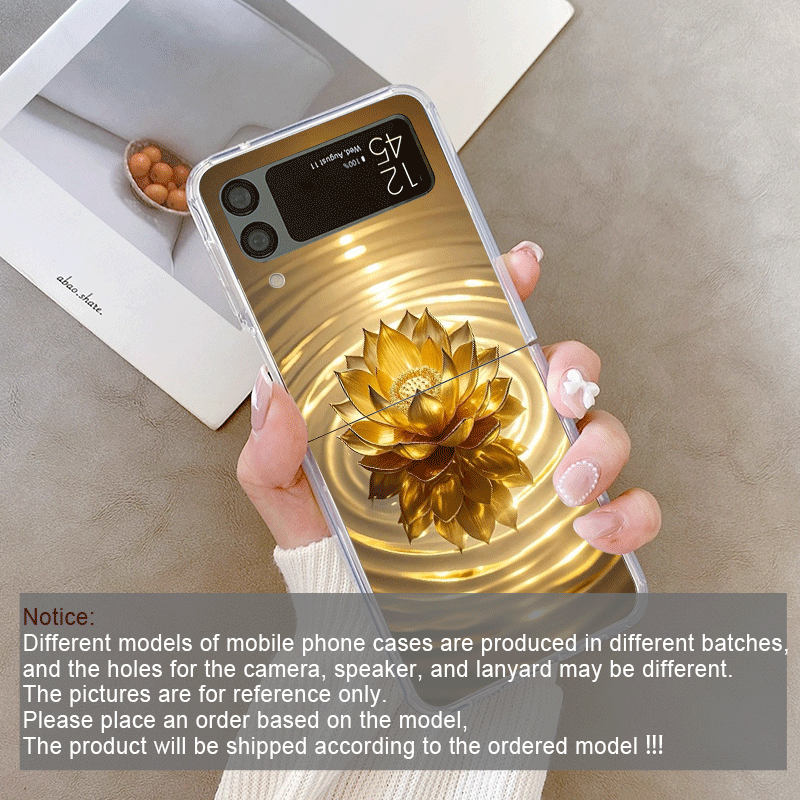 창의적인 황금 연꽃 무늬 삼성 갤럭시 Z 플립 7 플립 - Phone Cases Z Fold 7 리뷰 및 가격