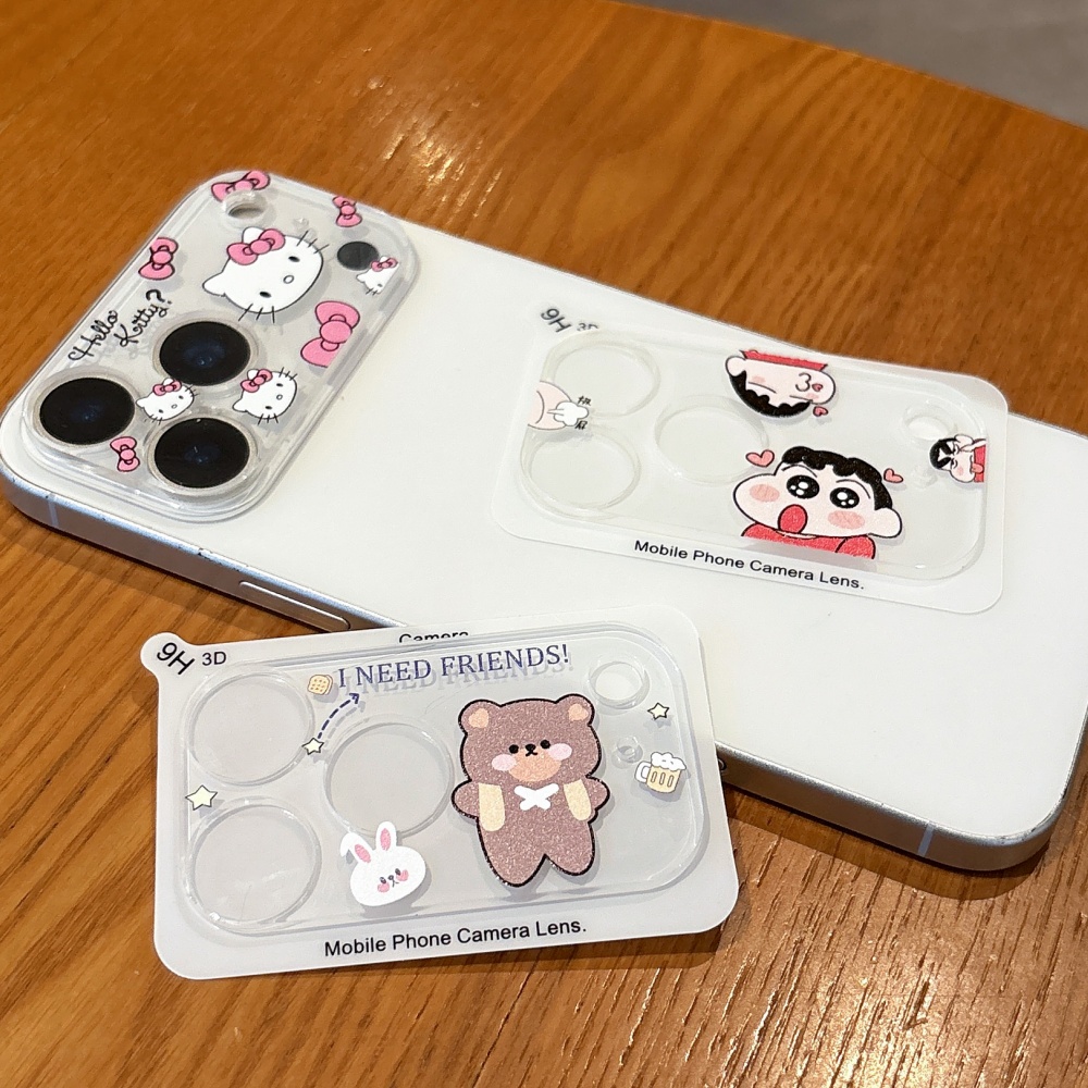 귀여운 만화 캐릭터 카메라 보호 렌즈 필름 아이폰 15 - Phone Cases With Camera Cover 리뷰 및 가격