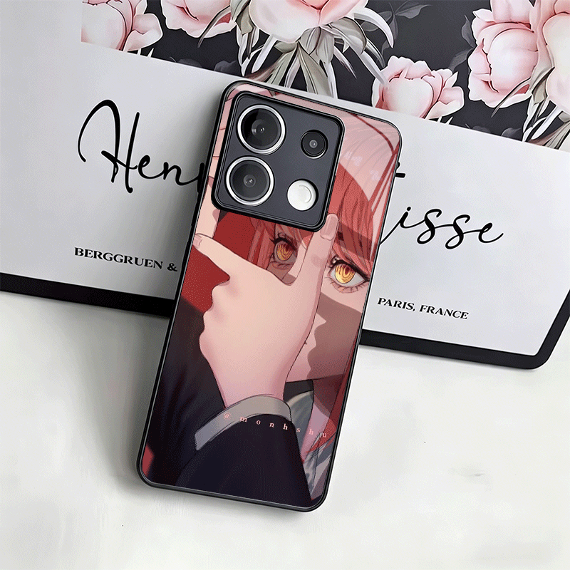 애니메이션 캐릭터 마키마 CSM 글래스 폰 케이스 (샤 - Phone Cases Shein 리뷰 및 가격