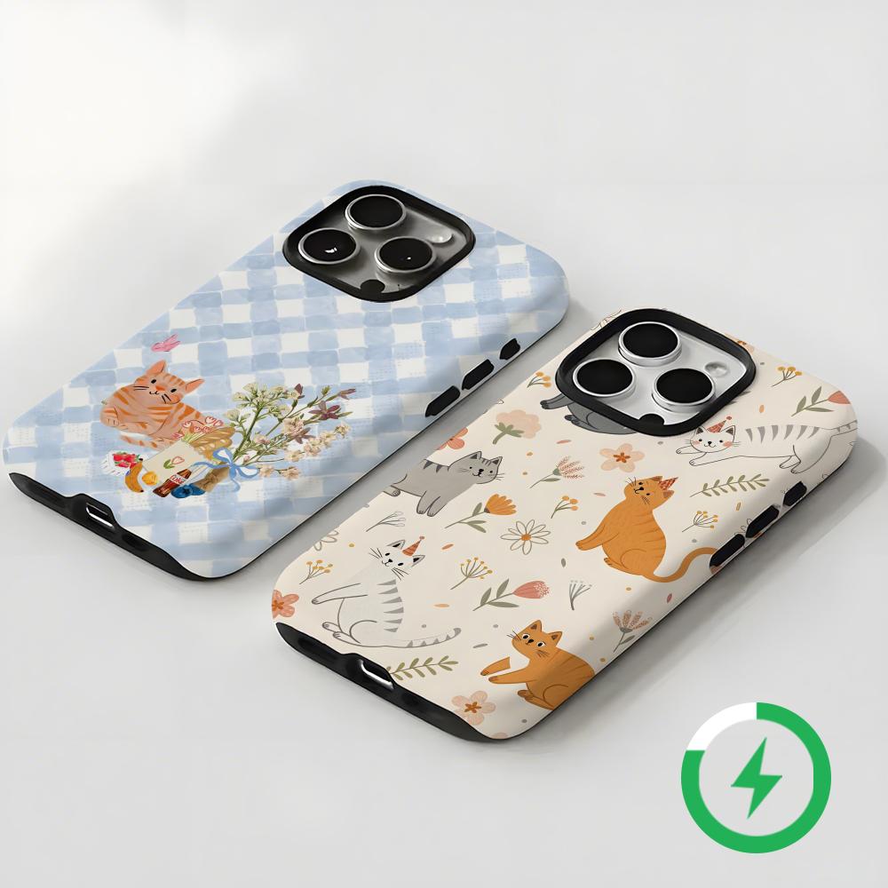 귀여운 고양이와 강아지 마그네틱 2-in-1 광택 케이 - Phone Cases Xs Iphone 리뷰 및 가격