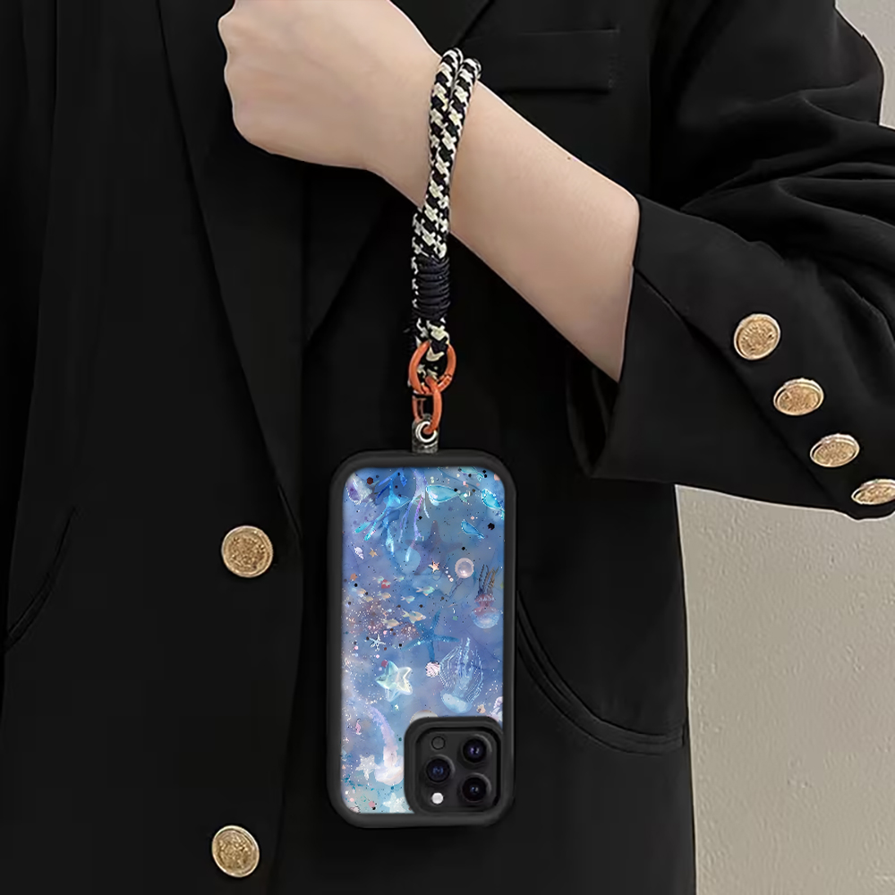 블루 퍼플 해파리 스트랩 로프 폰 케이스 삼성 갤럭시  - Phone Cases Purple 리뷰 및 가격