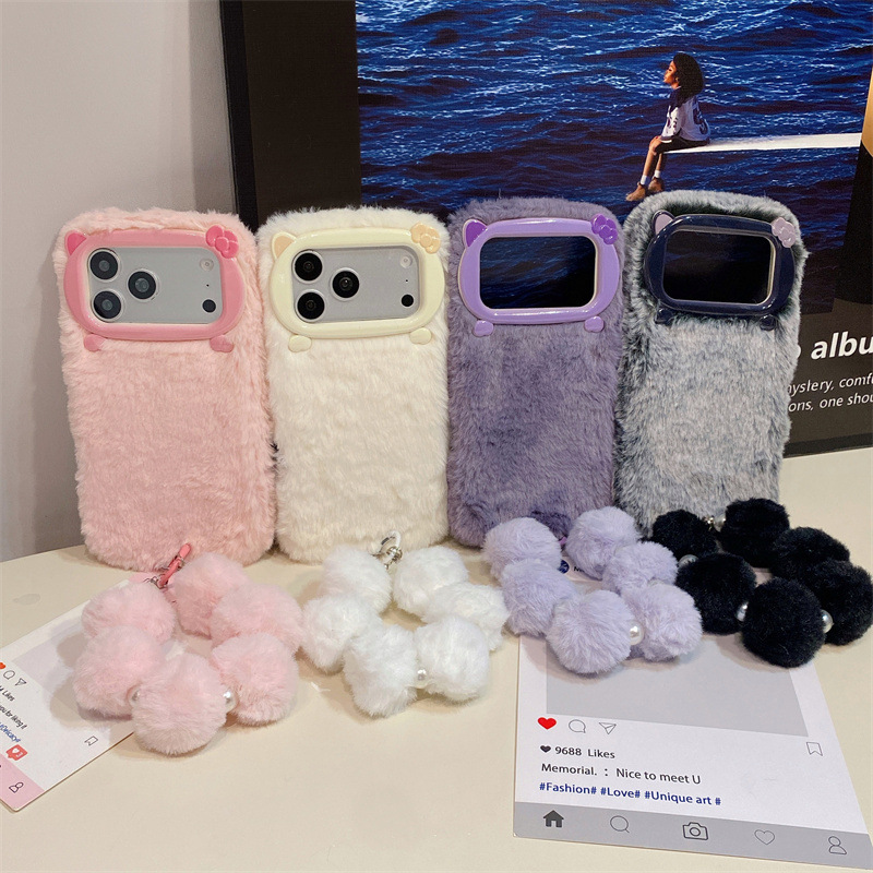 고급 솔리드 컬러 퍼리 플러시 폰 케이스 (아이폰 17 - Phone Cases Iphone 17 Pro Max 리뷰 및 가격