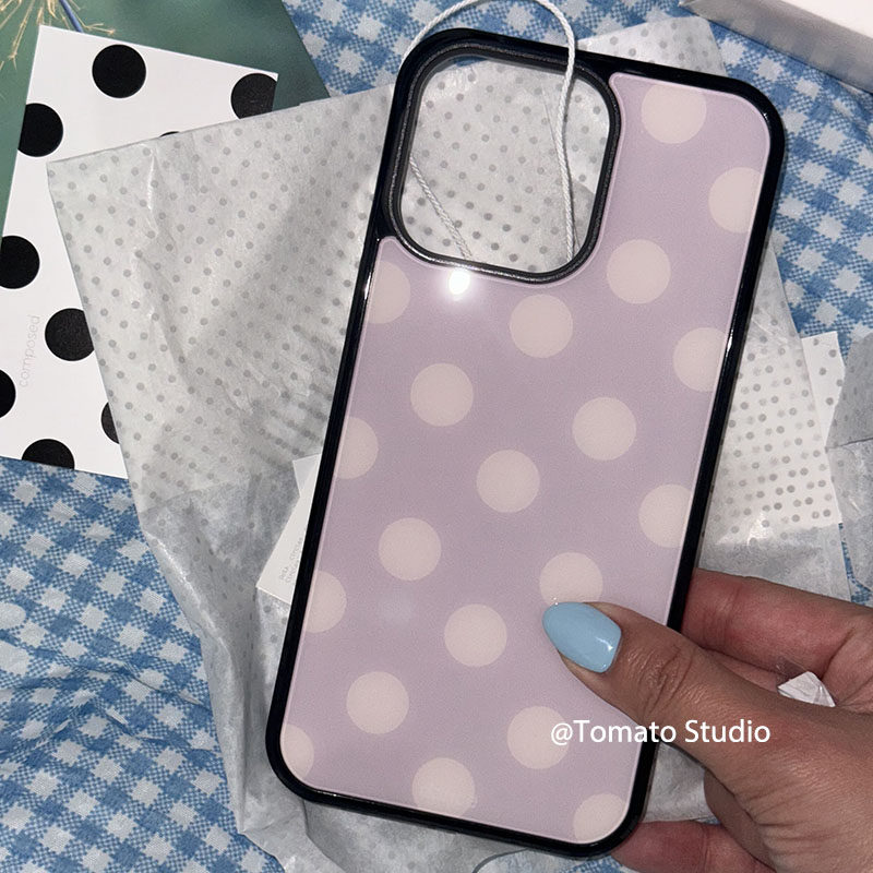 한국 인싸 패션 퍼플 폴카 도트 폰 케이스 아이폰 17 - Phone Cases Purple 리뷰 및 가격