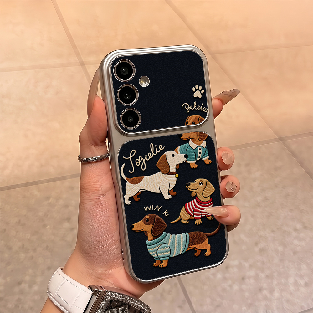만화 강아지 가죽 폰 케이스 삼성 A57 A56 5G  - Phone Cases With Camera Cover 리뷰 및 가격