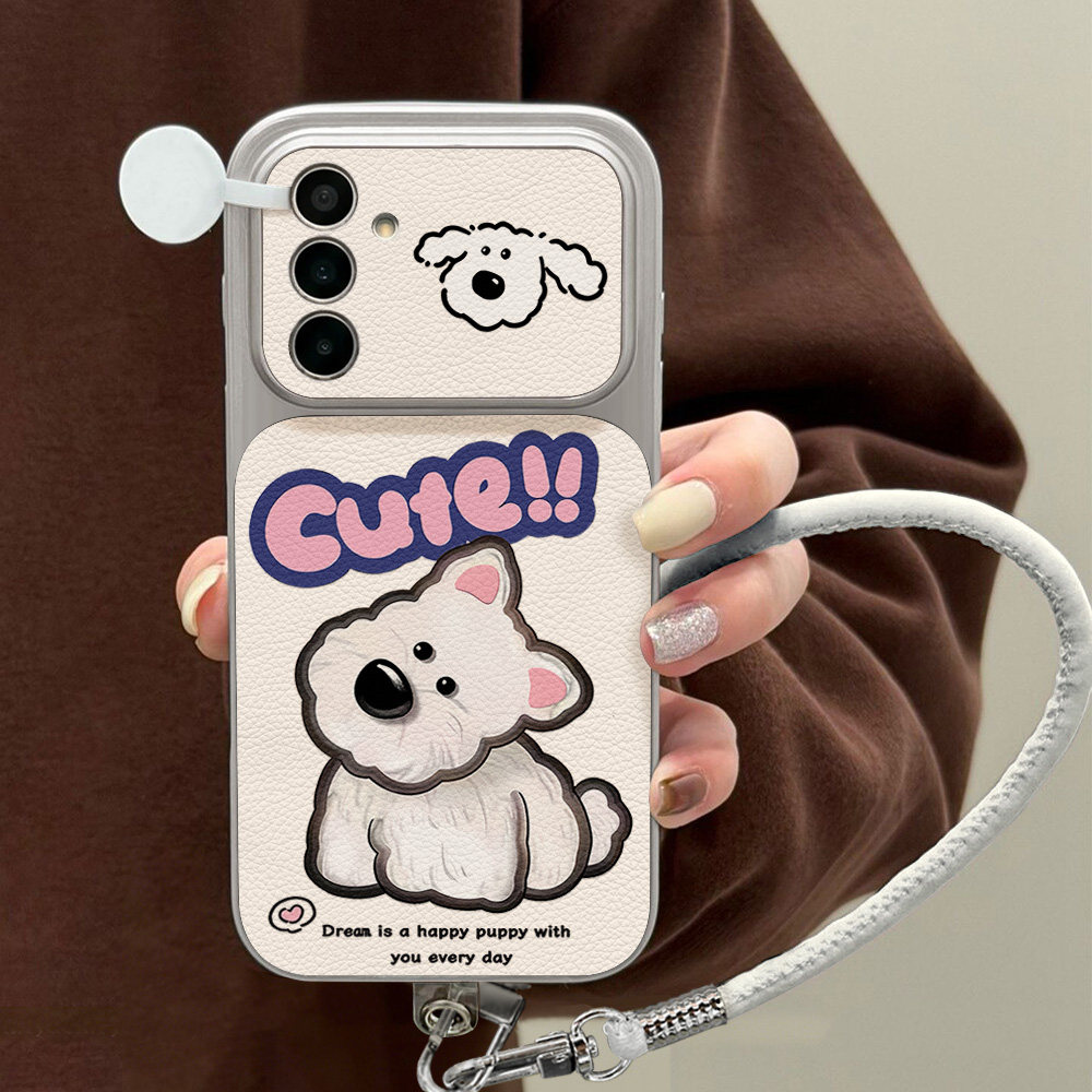 귀여운 만화 강아지 끈 달린 폰 케이스 삼성 A36 A - Phone Cases With Camera Cover 리뷰 및 가격