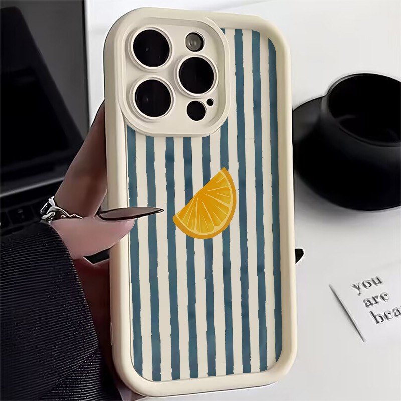 줄무늬 레몬 슬라이스 패턴 아이폰 17 16 15 14 - Phone Cases Xs Iphone 리뷰 및 가격