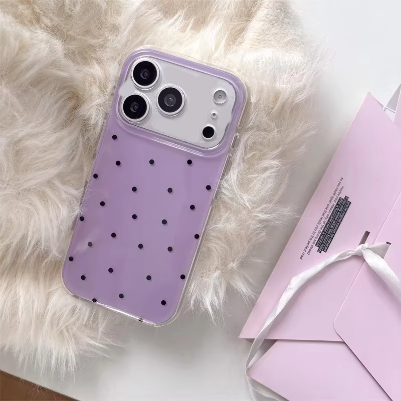 미니멀리스트 인스 스타일 퍼플 물방울 무늬 폰 케이스  - Phone Cases Purple 리뷰 및 가격
