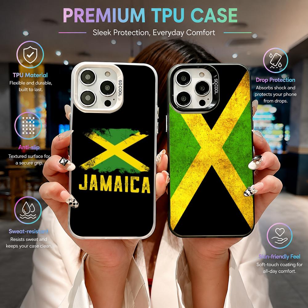 스포츠 자메이카 국기 풋볼 투명 TPU 황변방지 충격방 - Phone Cases Jamaica 리뷰 및 가격
