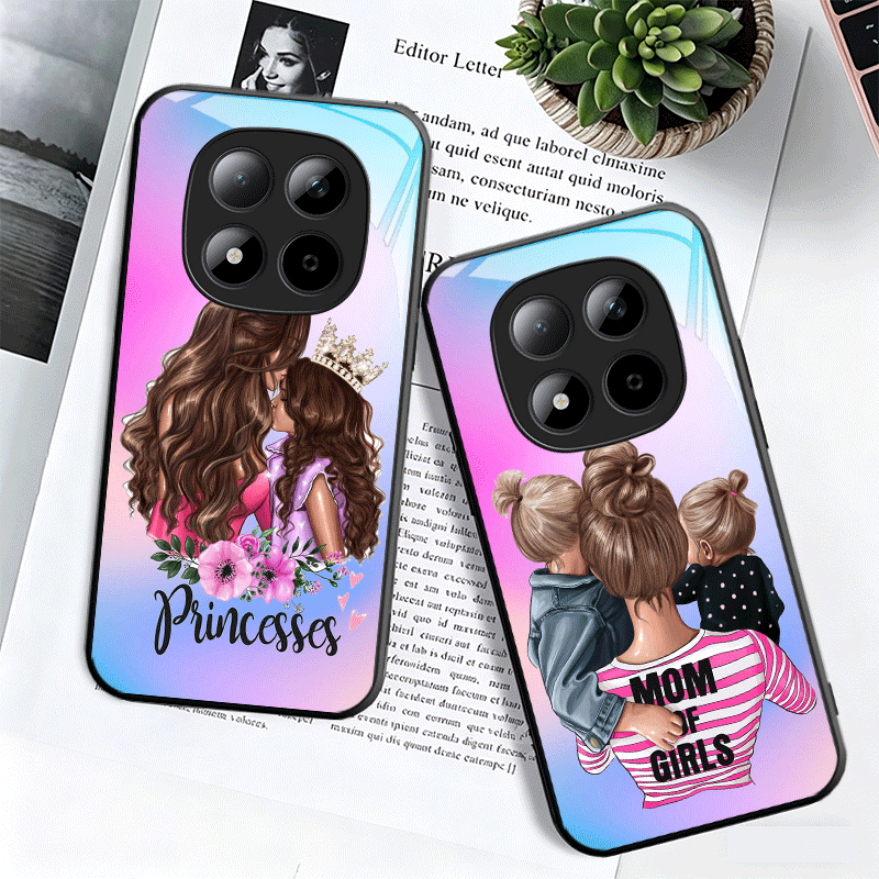 소녀 엄마 아기 컬러 디자인 유리 폰 케이스 (샤오미  - Phone Cases Shein 리뷰 및 가격