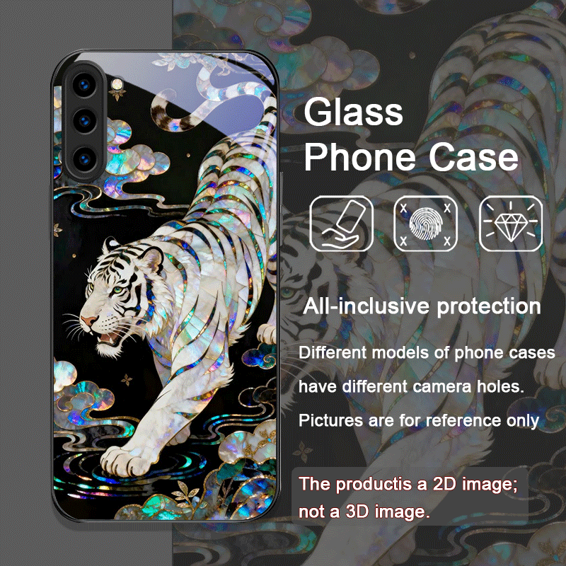 세련된 호랑이 용 문양 마블 질감 프린트 강화유리 폰  - Phone Cases Samsung S25 Fe 리뷰 및 가격