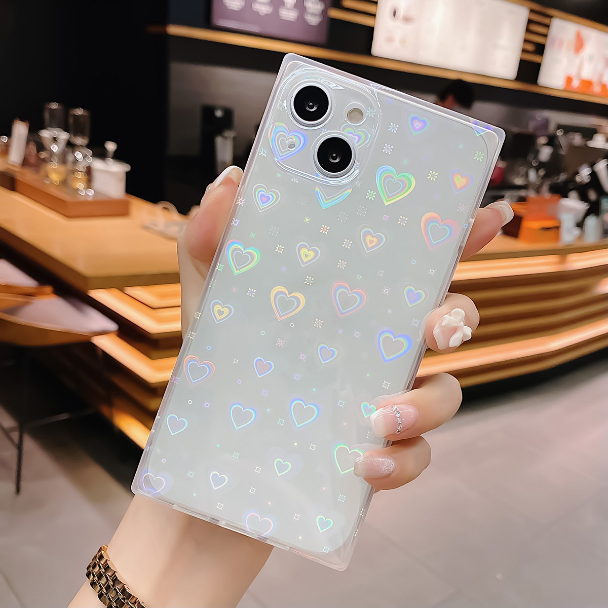 여성용 하트 모양 휴대폰 케이스, 아이폰 13 호환 글 - Glitter Shockproof Case 리뷰 및 가격