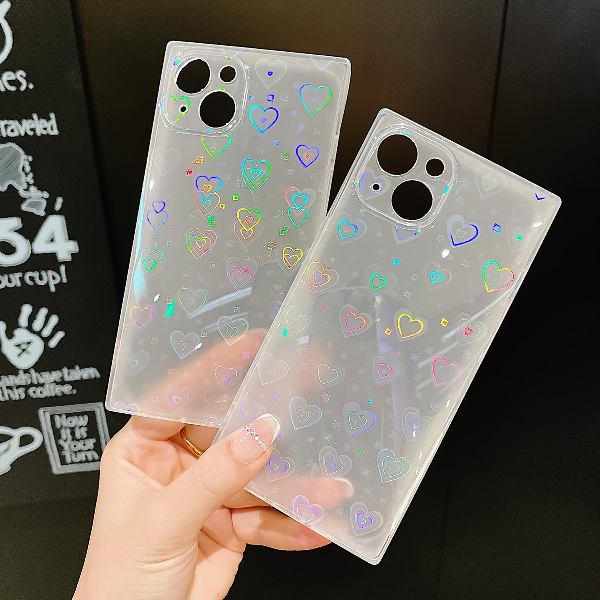 여성용 하트 모양 휴대폰 케이스, 아이폰 13 호환 글 - Glitter Shockproof Case 리뷰 및 가격