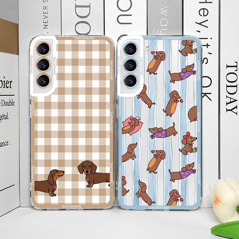 귀여운 닥스훈트 강아지 무늬 프린트 소프트 케이스, 삼 - Phone Cases Galaxy S23 리뷰 및 가격