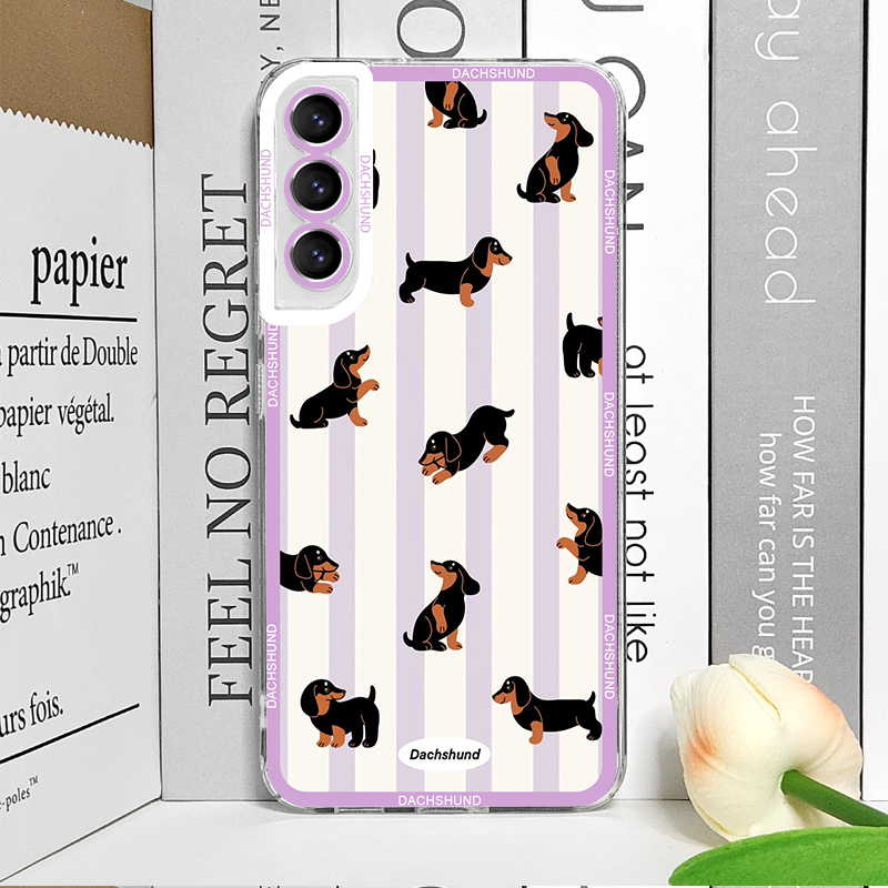 귀여운 닥스훈트 강아지 무늬 프린트 소프트 케이스, 삼 - Phone Cases Galaxy S23 리뷰 및 가격