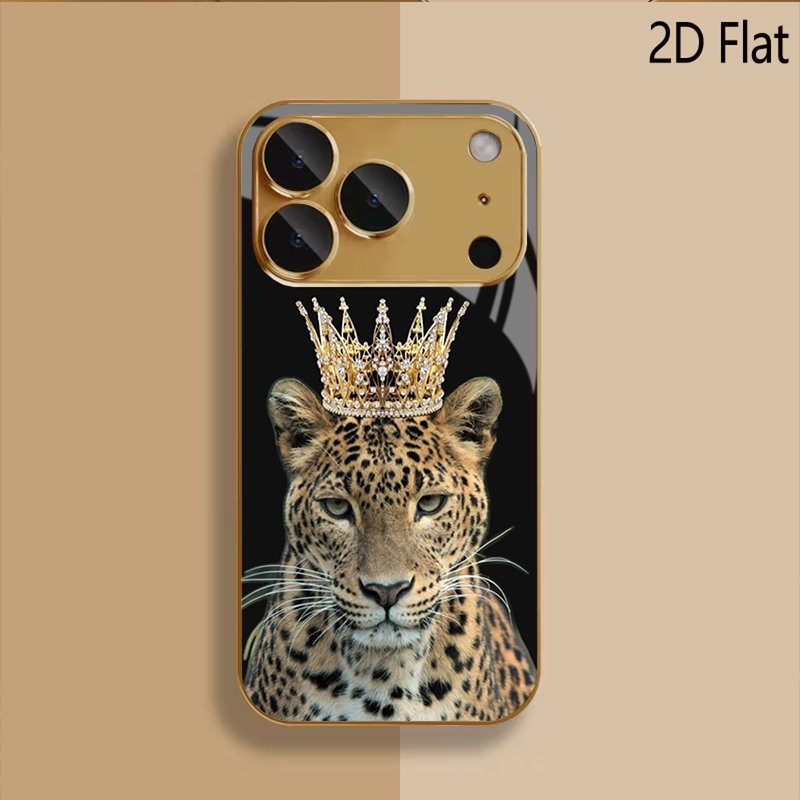 레오파드 킹 패턴 강화유리 디자인 아이폰16 17 프로 - Phone Cases With Camera Cover 리뷰 및 가격