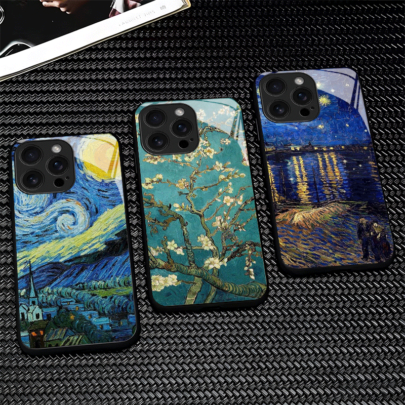 반 고흐 유화 미학 유리 폰 케이스 (아이폰 16, 1 - Phone Cases Shein 리뷰 및 가격