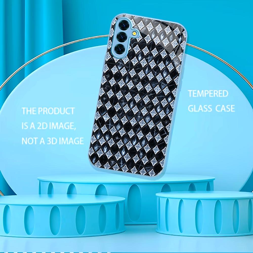 블랙 실버 체크무늬 s26 울트라 s25 글래스 폰 케 - Phone Cases For Samsung Galaxy 리뷰 및 가격