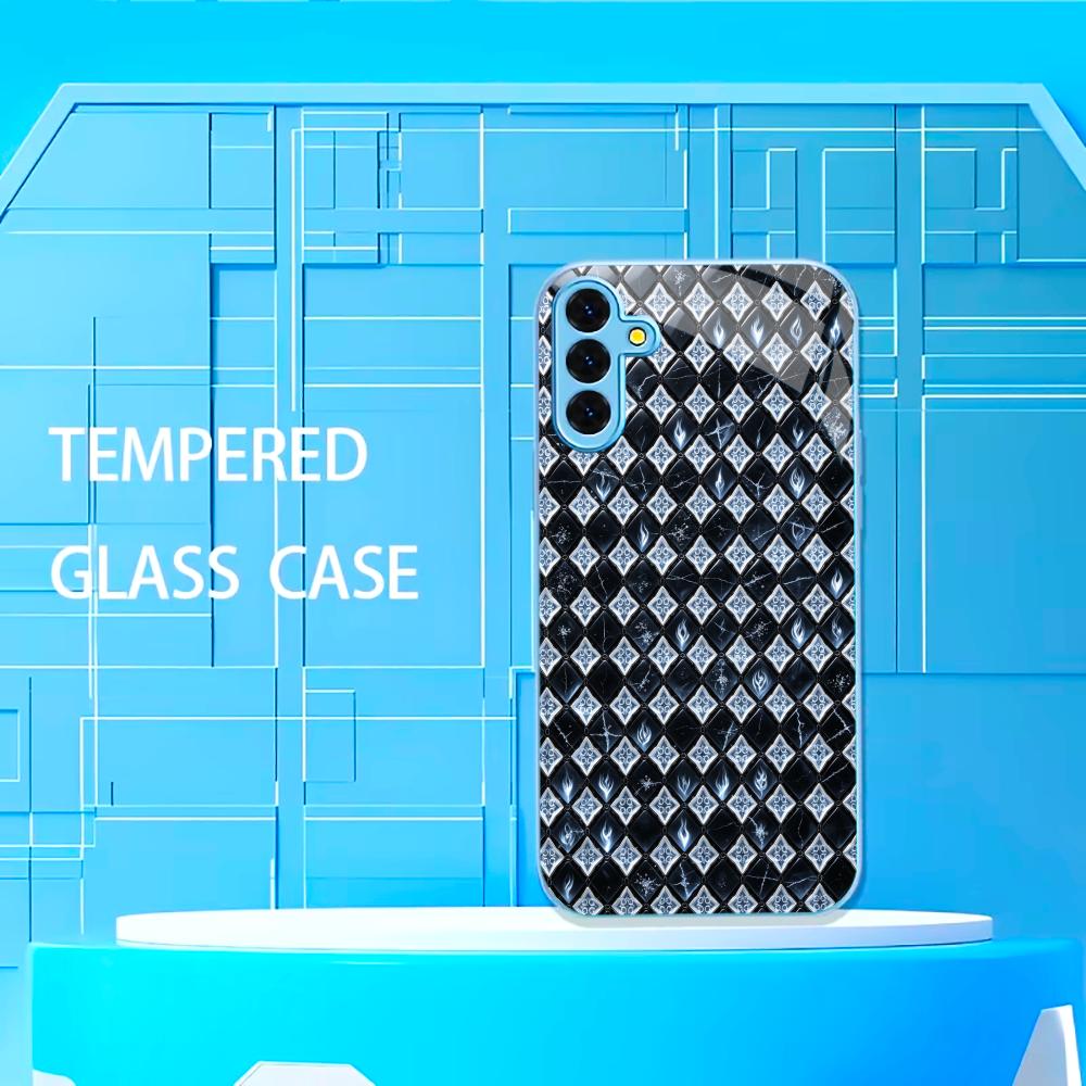 블랙 실버 체크무늬 s26 울트라 s25 글래스 폰 케 - Phone Cases For Samsung Galaxy 리뷰 및 가격