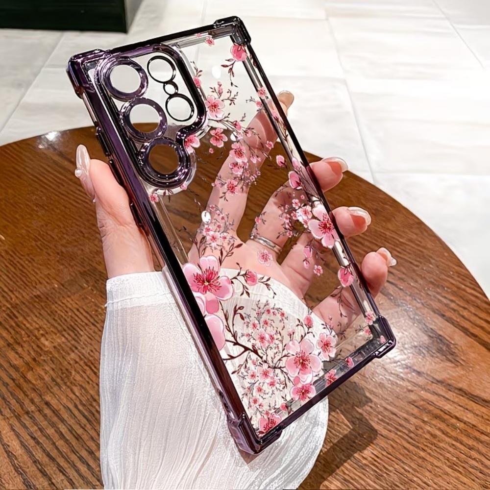 벚꽃 전기도금 사각 모서리 낙하 방지 폰 케이스 삼성  - Phone Cases Samsung S25 Fe 리뷰 및 가격