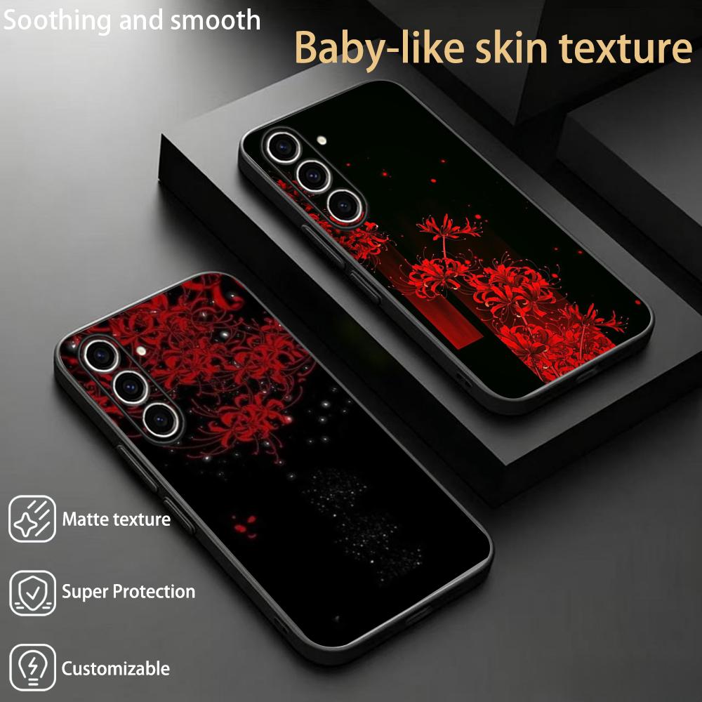 레드 스파이더 릴리 일본 예술 패션 디자인 삼성 갤럭시 - Phone Cases Art 리뷰 및 가격
