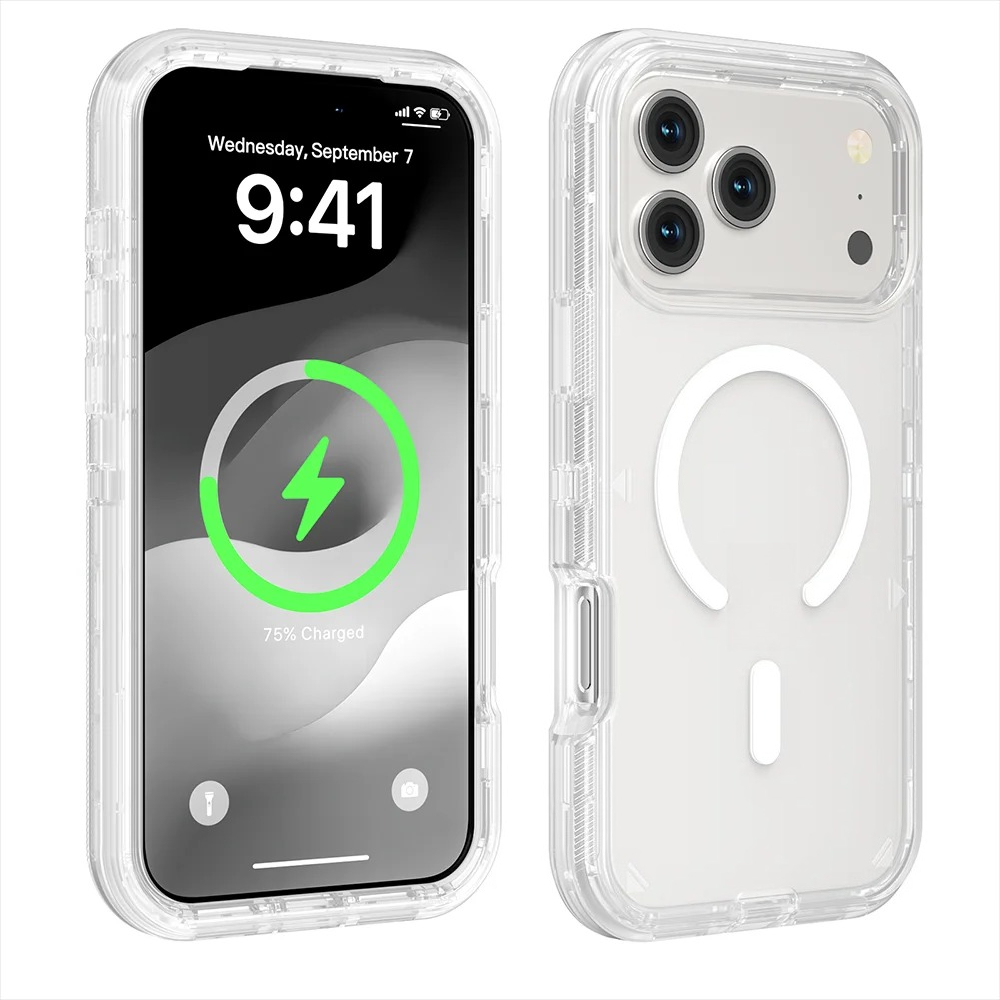 견고한 OTT 아머 박스 마그네틱 무선 충전 투명 케이 - Rugged Armor Case 리뷰 및 가격