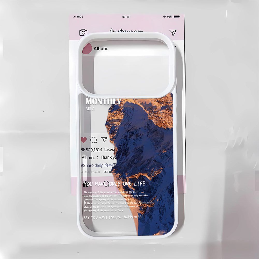 블루 네이처 마운틴 풍경 우아한 카메라 보호 소프트 커 - Phone Cases With Camera Cover 리뷰 및 가격