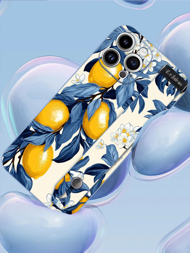 과일 레몬 컬러풀 스타 플라워 아트 패턴 손목 스트랩  - Phone Cases With Loop 리뷰 및 가격