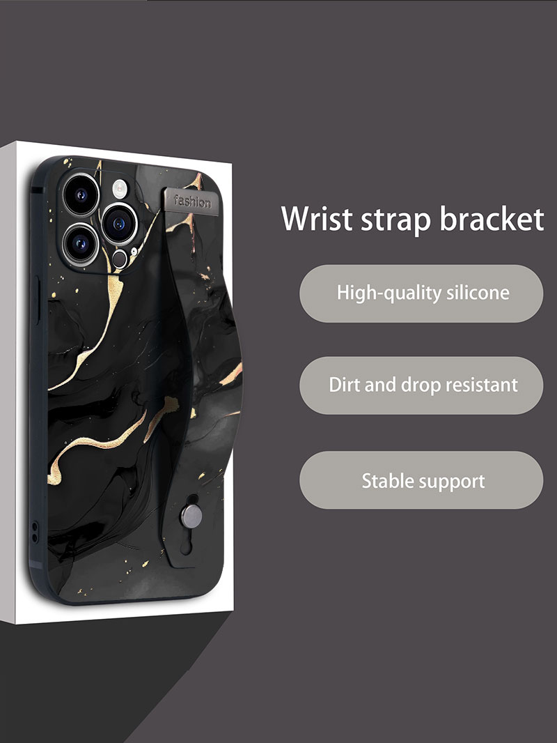 럭셔리 리퀴드 실리콘 대리석 패턴 손목 스트랩 폰 케이 - Phone Cases With Loop 리뷰 및 가격