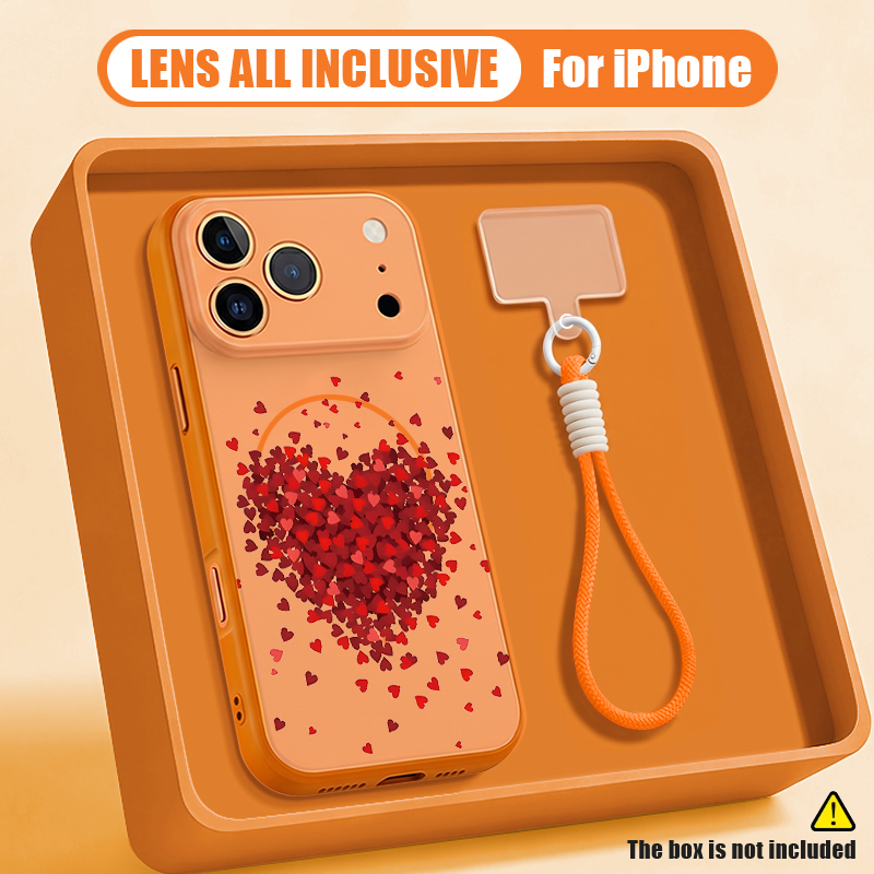 러브 하트 패턴 마그네틱 폰 케이스 아이폰 17 16  - Phone Cases With Loop 리뷰 및 가격