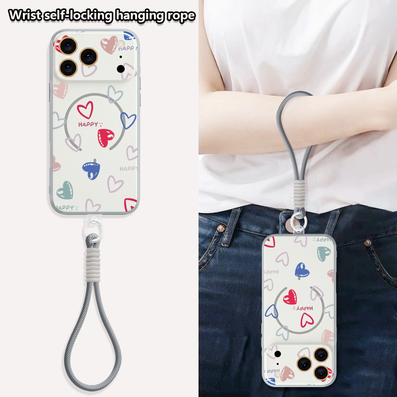 러브 하트 패턴 마그네틱 폰 케이스 아이폰 17 16  - Phone Cases With Loop 리뷰 및 가격