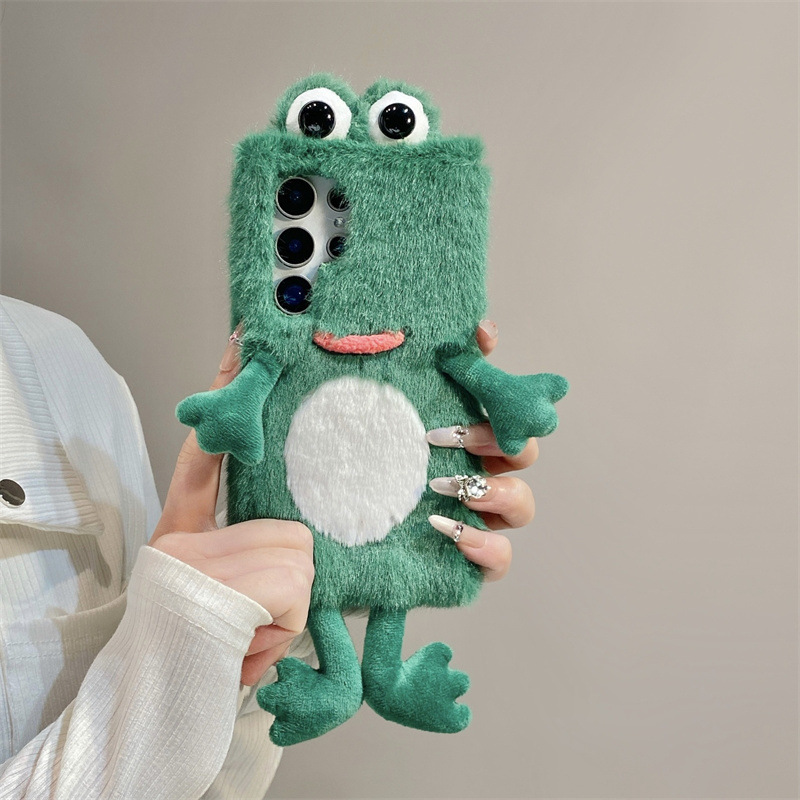 봉제 개구리 폰 케이스, 귀여운 녹색 동물 3D 부드러 - Phone Cases Galaxy S23 리뷰 및 가격