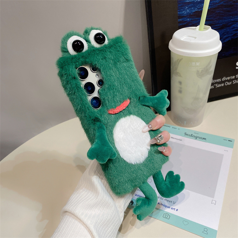 봉제 개구리 폰 케이스, 귀여운 녹색 동물 3D 부드러 - Phone Cases Galaxy S23 리뷰 및 가격